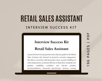 Kit de éxito para la entrevista de asistente de ventas minoristas (descarga digital)