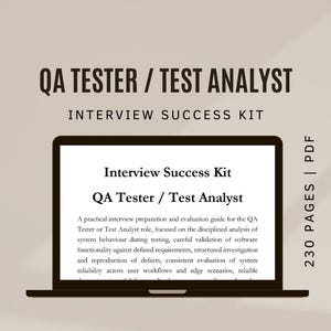Intervjufrågor för QA-testare, guide till intervjuförberedelse för testanalytiker, kit för framgångsintervjuer för programvarutestning, QA-paket för jobbintervjuer