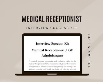 Guía de entrevista para recepcionista médico y administrador de cabecera (PDF del Reino Unido)