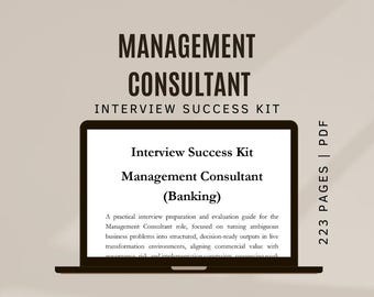 Kit de preparación para entrevistas de consultor de gestión bancaria (descarga digital)