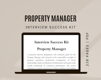 Guía para la entrevista de administrador de propiedades: Respuestas de contratación, kit de preparación (PDF)