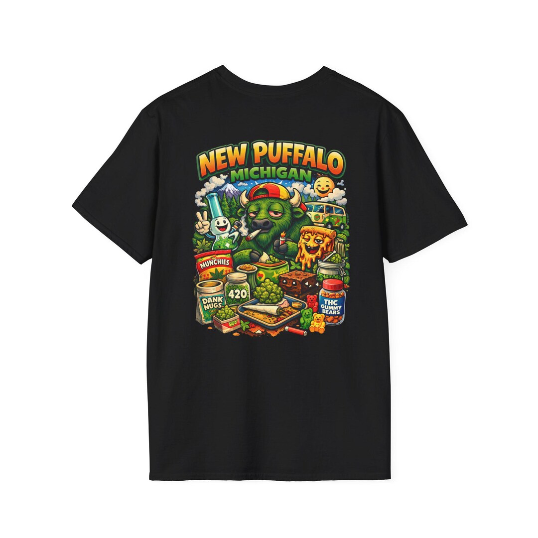 Neues Puffalo Arten T-Shirt | Cannabis-Karikatur-Grafik-T-Shirt - Etsy.de