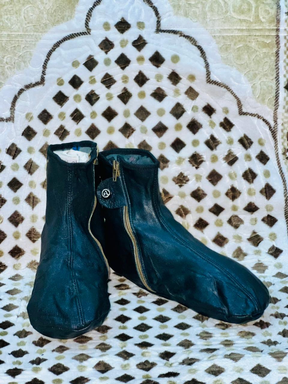 Miss Tesettür Echt Halal Leren Ritssluiting Khuffain | Sunnah Khuff Sokken voor Moskee, 45 EU