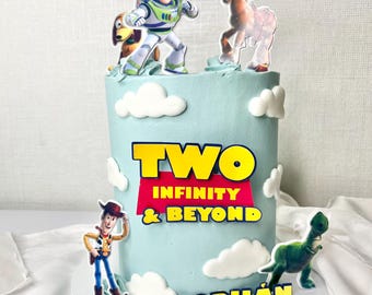 Personalized Toy Story Cake Topper | Custom name and a two infinity & beyond | can add characters