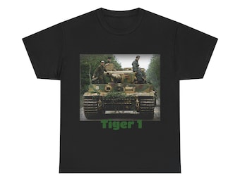 WW2 Tiger I German Tank Heavy Cotton Tee