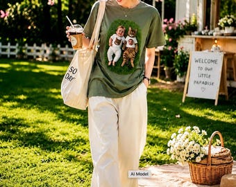 Cute Baby & Bengal Buddy Love Unisex Heavy Cotton Tee