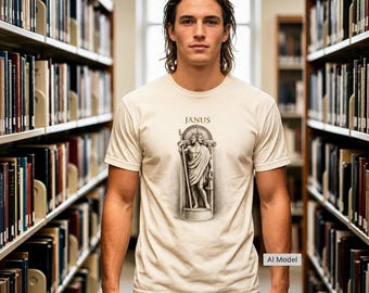 Roman God Janus Unisex Heavy Cotton Tee