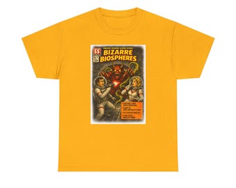 Original Retro Comic - Bizarre Biospheres Unisex Heavy Cotton Tee