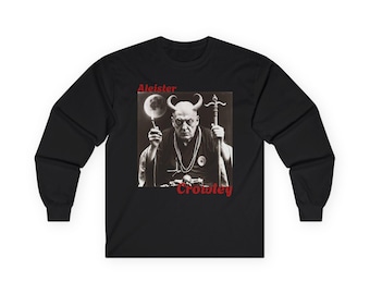 Camiseta de manga larga "Occult Aleister Crowley - Improbable Life"