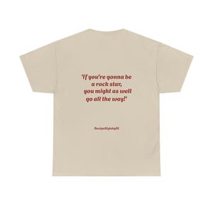 Camiseta de algodón grueso con cita de Bon Scott, estrella del rock. imagen 10