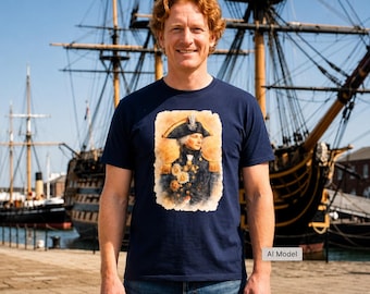 Royal Navy - Go at them! Nelson's Blood Unisex Heavy Cotton Tee