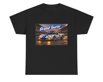 Retro Race Car - Grand Tourer Unisex Heavy Cotton Tee