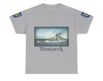 WW2 Battleship Bismarck Heavy Cotton Tee