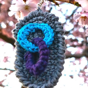 Air Sign Amulet - Gemini, Libra, Aquarius - Crochet Talisman, Energy Symbol, Statement Charm