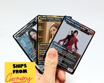 Twice-inspired Fantasy Hero Foil MTG Cards Velvet & Flame | Fan Made K-Pop Magic Proxies