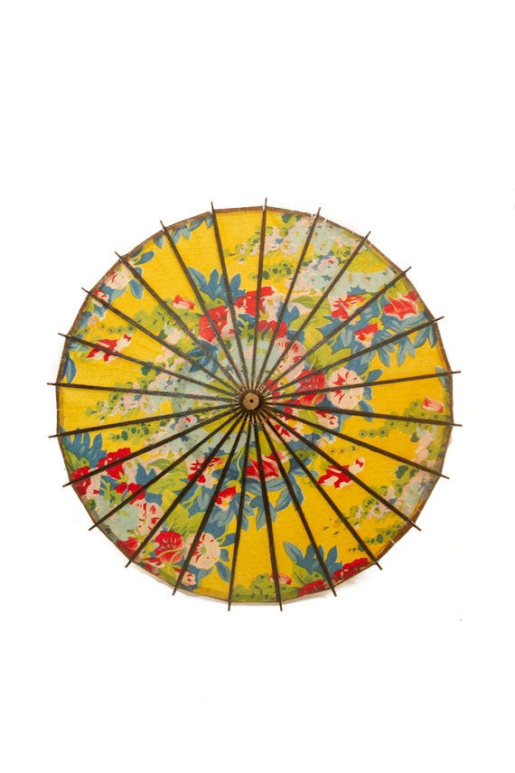 1920s Japanese Paper Parasol - image 2