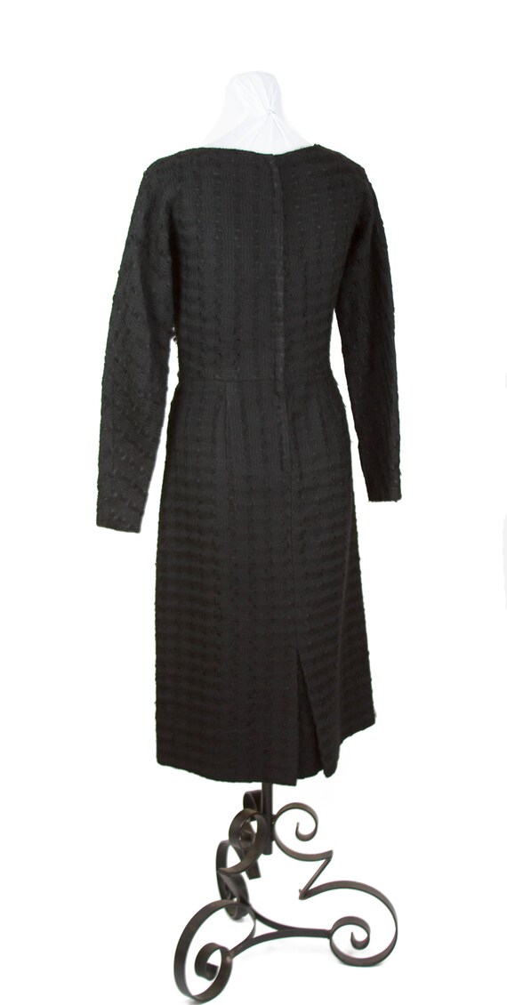 Vintage 1950s Dress ~ Oleg Cassini Designer Wool Vamp… - Gem