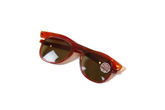 1940s Sunglasses ~ Aviator Amber Brown Faux Tortoi