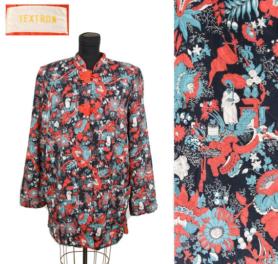 Vintage 1940s Jacket ~ Oriental Novelty Print Rayo