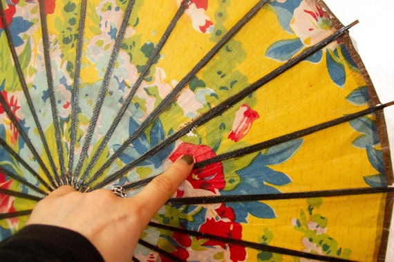 1920s Japanese Paper Parasol - image 7