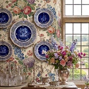 Schumann Bavaria Imperial Christmas Plates Set of 5 | Vintage Blue White Pierced 1983