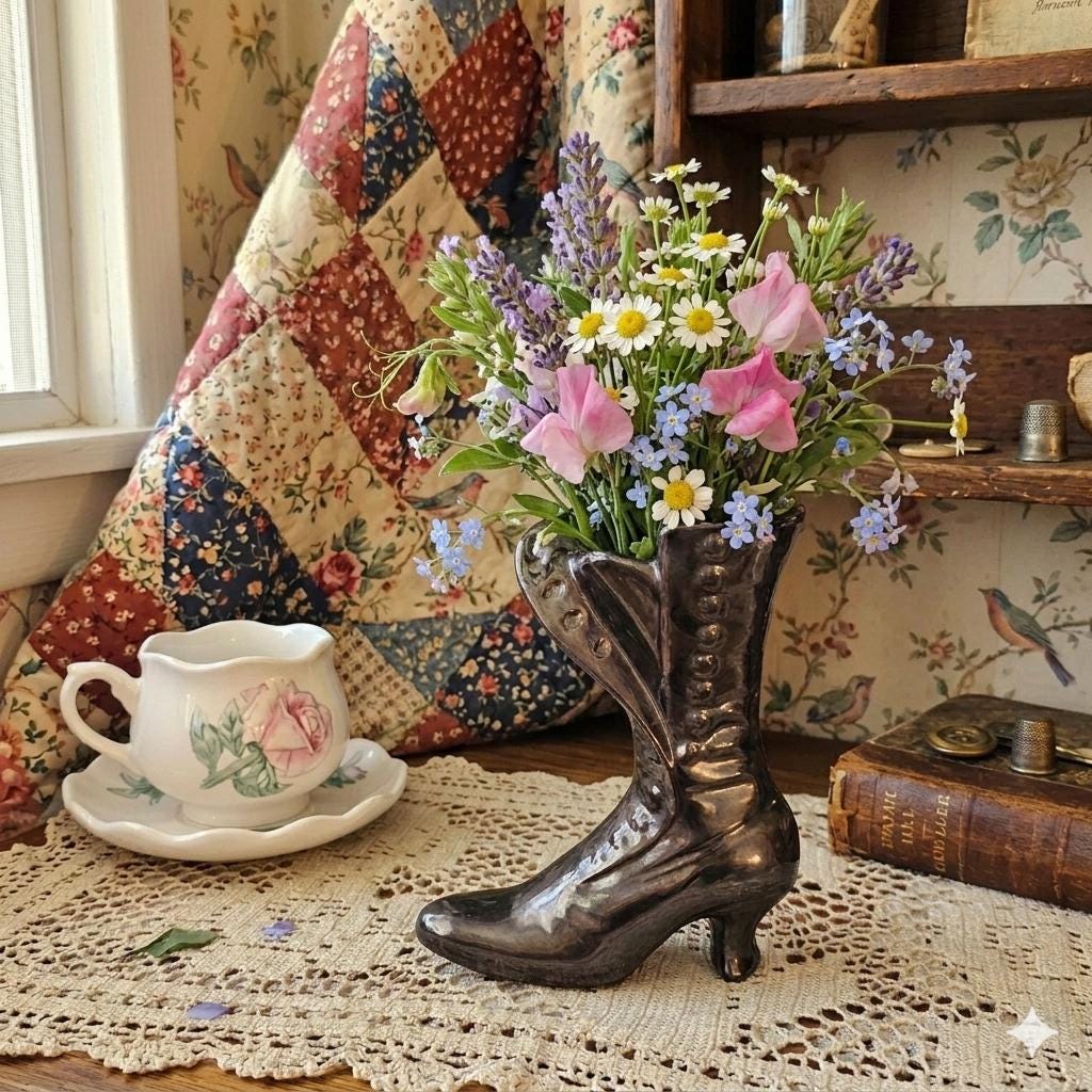 Victorian Boot Vase - Etsy