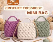 Crochet Crossbody Mini Bag Pattern PDF Bobble Stitch Small Purse Instant Download Guide