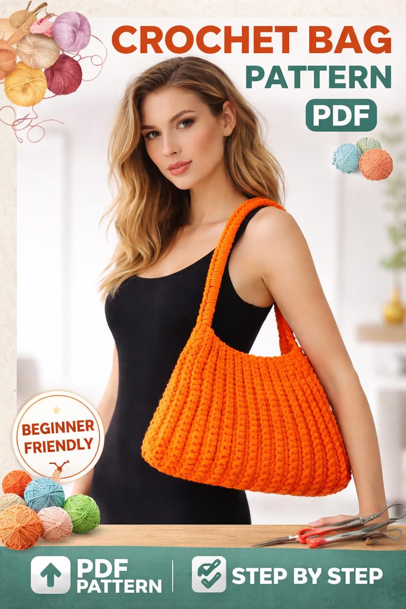 Everyday Crochet Tote Bag Pattern, Beginner Friendly PDF (instant ...