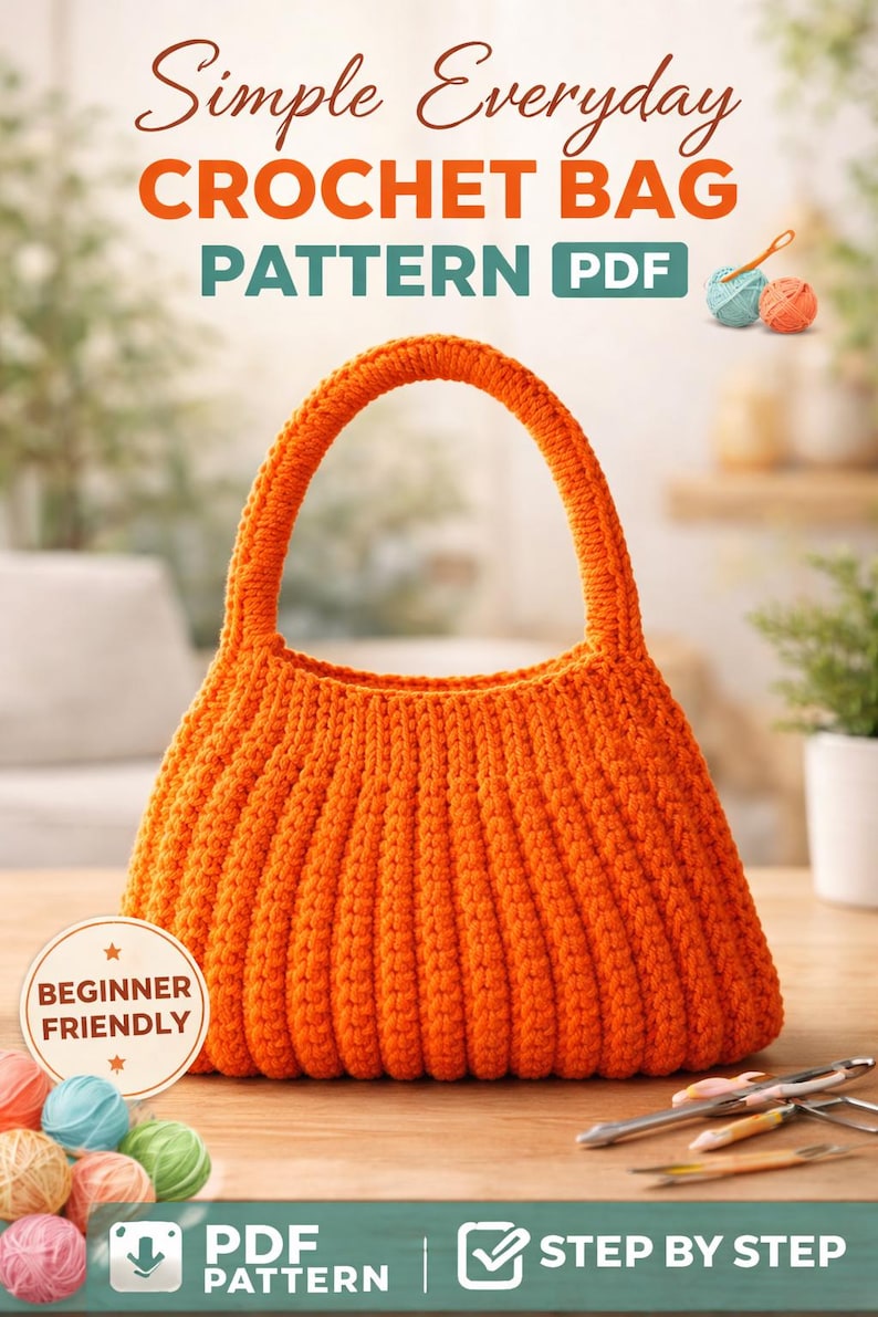 Everyday Crochet Tote Bag Pattern, Beginner Friendly PDF (instant ...