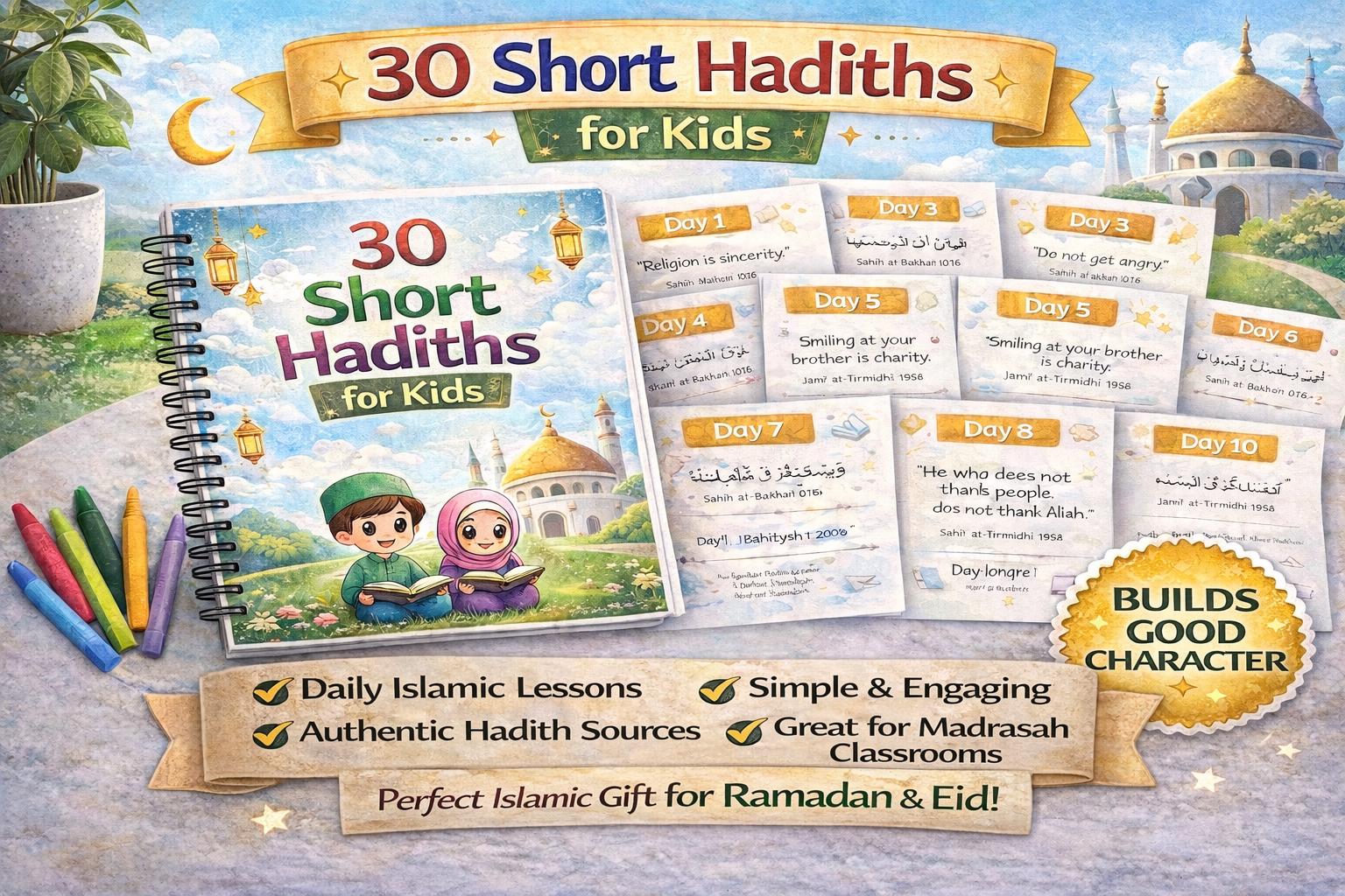 Printable Hadiths 30 Short Hadiths for Kids Printable Activity Book (digital Download) - Etsy