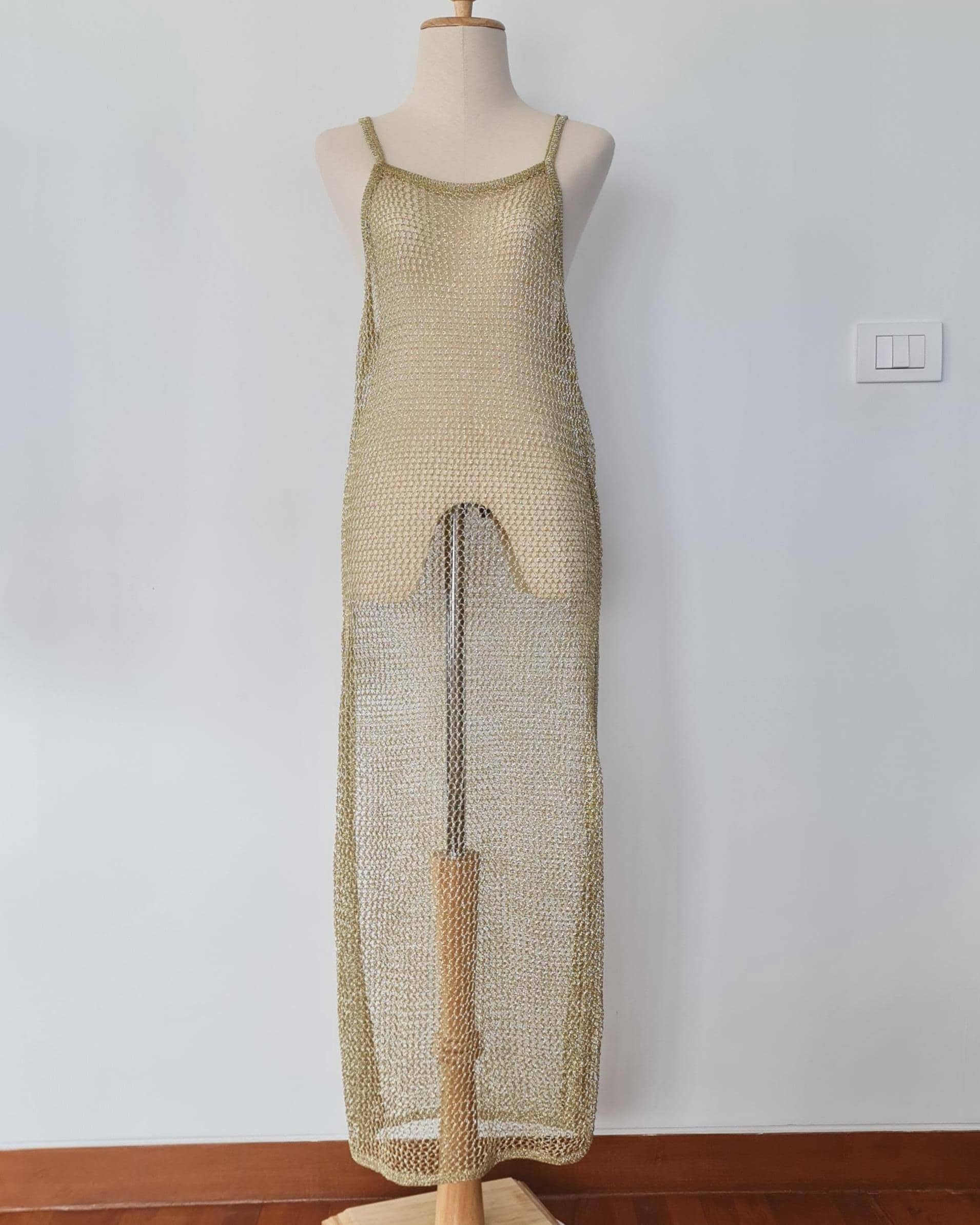 beach city ae dress Sparks Fly Halter Dress Dusty Peach/Caramel / M/L