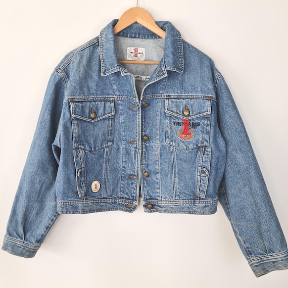 Trussardi, Vintage Trussardi Jeans Denim Jacket – Made in Italy, Cropped Boxy Fit, 90s Y2K
