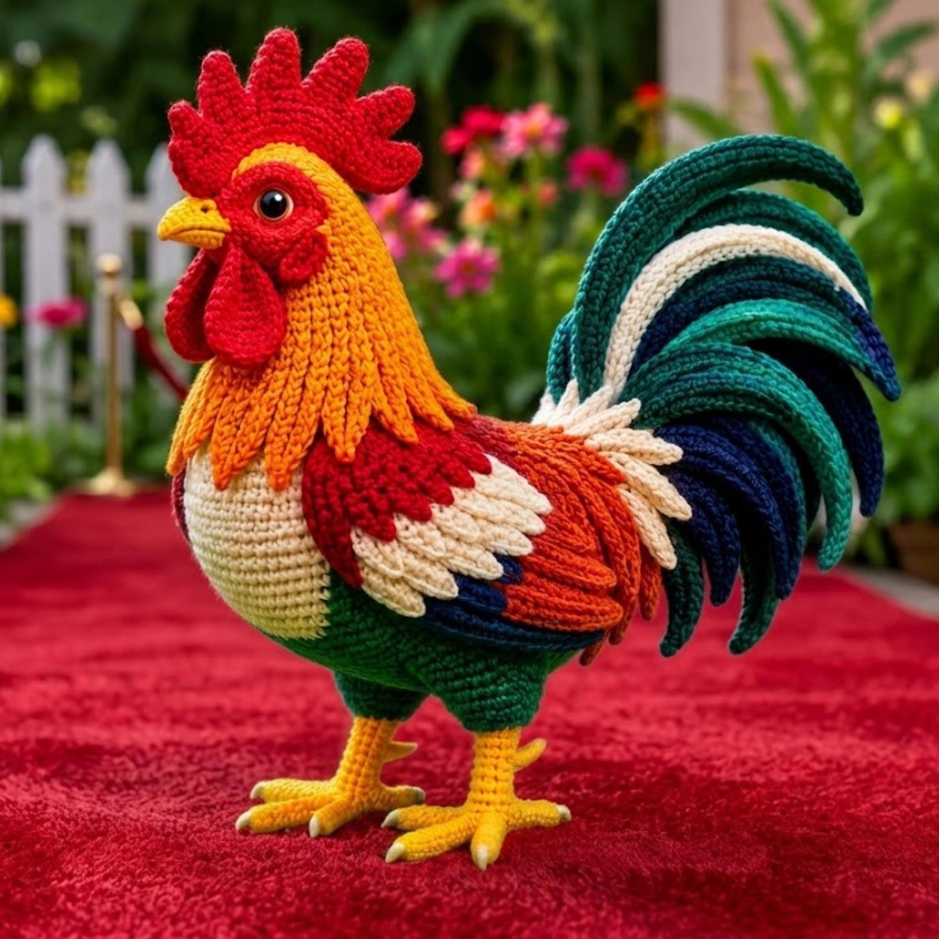 39 Rooster Crochet Patterns to Add Farmhouse Charm to Your Home Decor 16 Beginner Friendly Crochet Rooster Pattern Amigurumi Farm