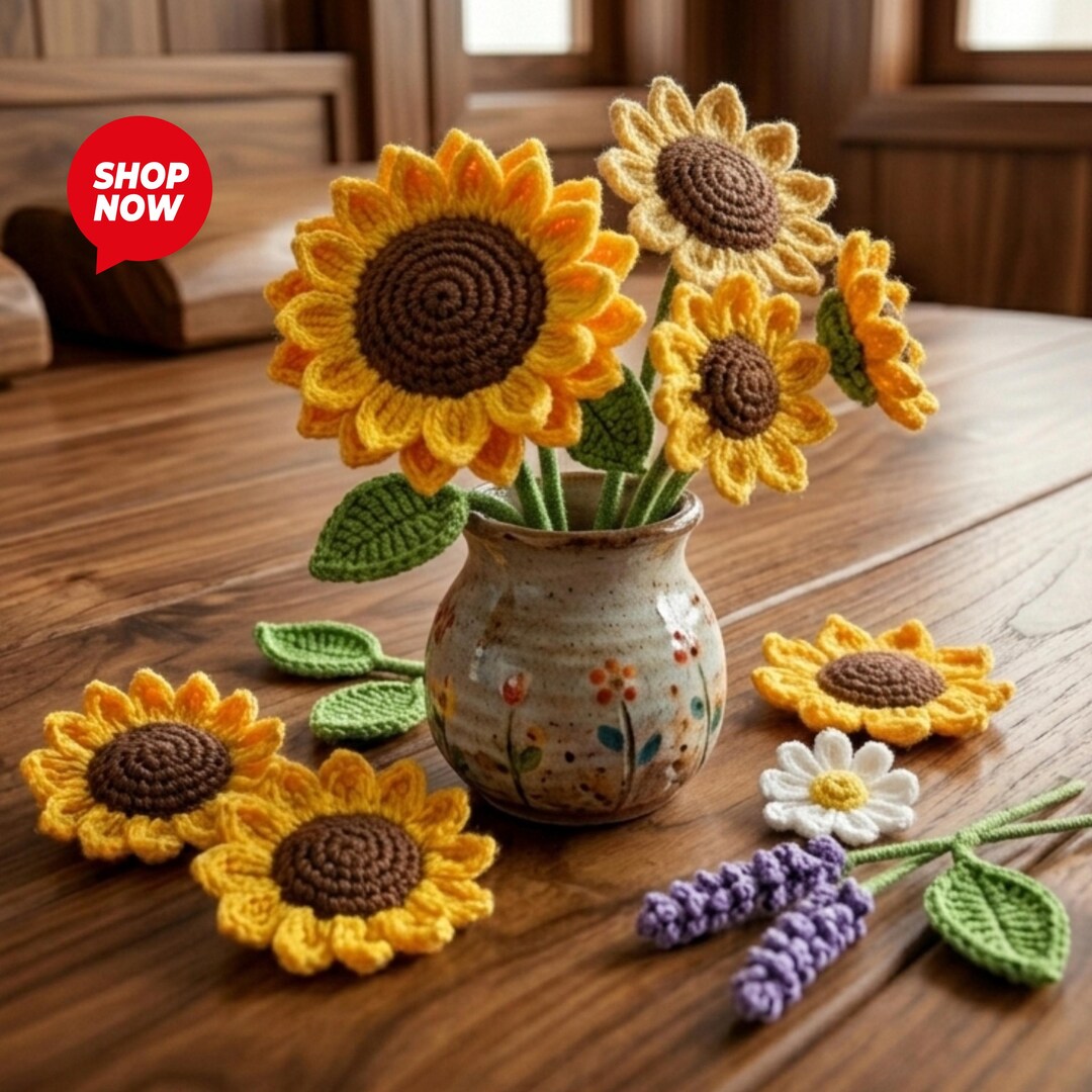 Crochet Sunflower Pattern PDF | Amigurumi Flower Crochet Beginner ...