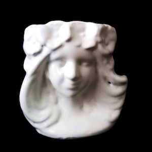 Vintage Ceramic Woman Bust - Etsy
