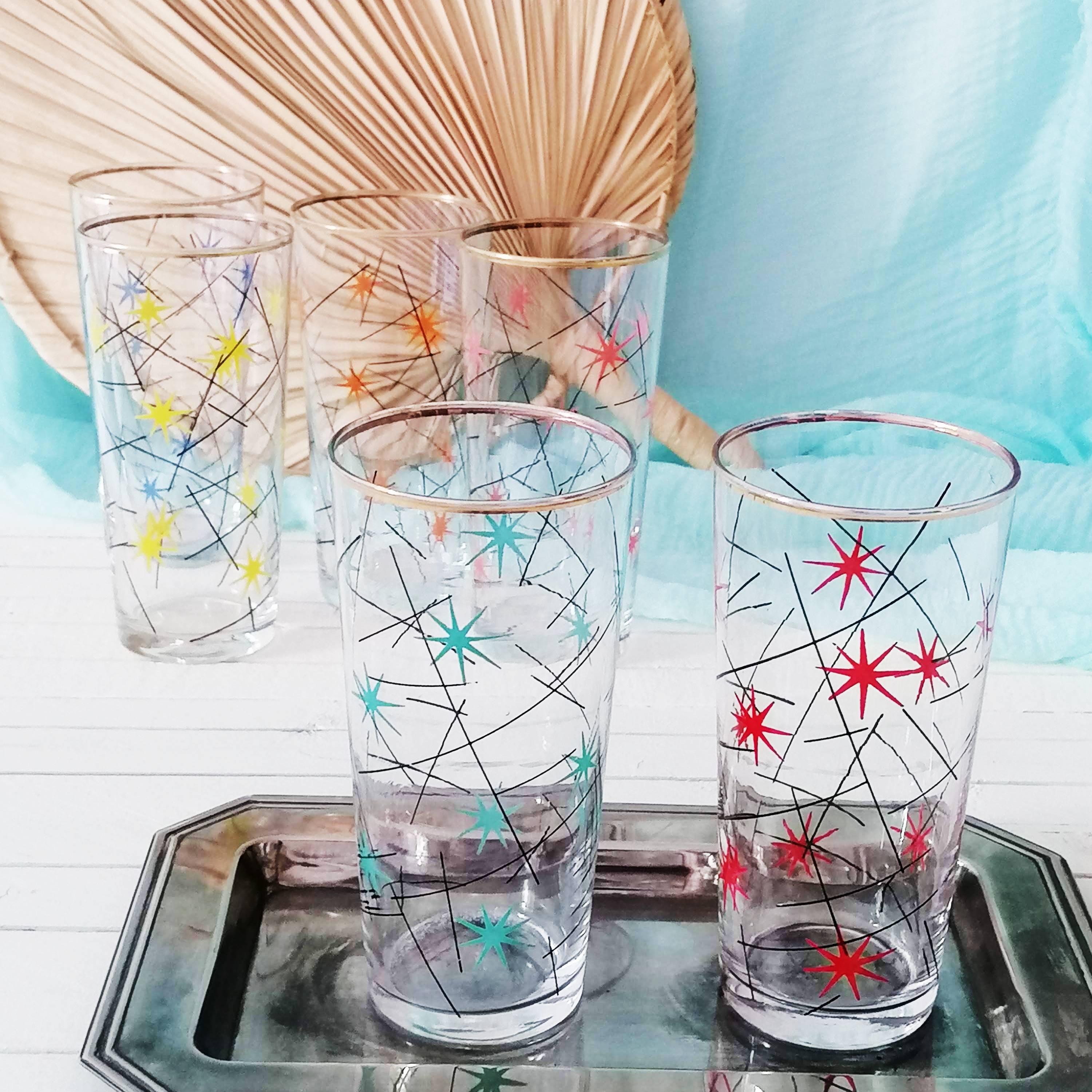 50s and 60s Vintage Drinking Glasses - Etsy