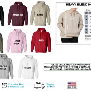 a picture of a hoodie with the measurements for each hoodie
