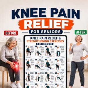 Knee Pain Relief Exercises Printable, Knee Joint Pain Workout, Gentle Knee Therapy Routine, Low Impact Rehab Exercises, Knee workout plan image 2