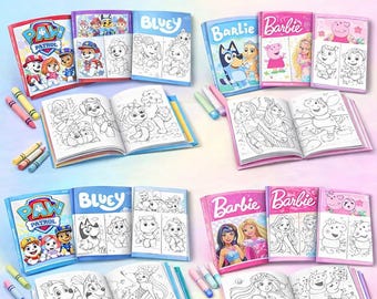 20 Mini Coloring Books Bundle for Kids | Cute Coloring Pages | Printable Mini Books | Digital Download А4 Size 29.7 x 21 см