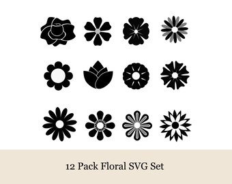 Floral SVG-set – 12 opvallende bloemontwerpen (SVG en png)