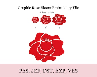 Borduurontwerp Rose Bloom