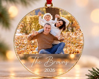 Personalized Photo Christmas Ornament, Custom Family Picture Ornament, Memorial Ornament, Christmas Keepsake Gift 2026