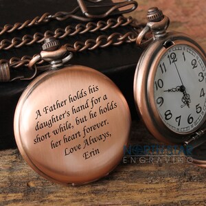 Personalized pocket watch for dad Clearance
