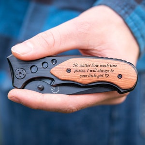 Personalized Fathers day gifts for Dad, Father&#39;s day gifts for Dad from daughter, Father of the Bride gift, wedding day gift, Engraved Knife