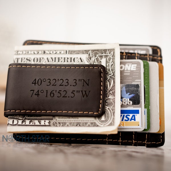 personalized leather money clip personalized leather money clip