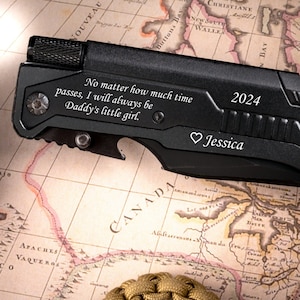 Personalized gift for Dad, Birthday gifts for Dad, Christmas for Dad, Engraved Pocket Knife, Gifts for him, Personalized Tactical Knife