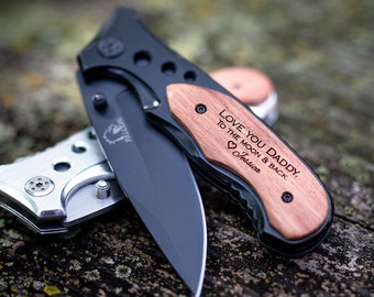 Father's day gifts for Dad from daughter, Daddys little girl, First fathers day, New dad gift, Grandpa gift, Engraved Pocket Knife, custom