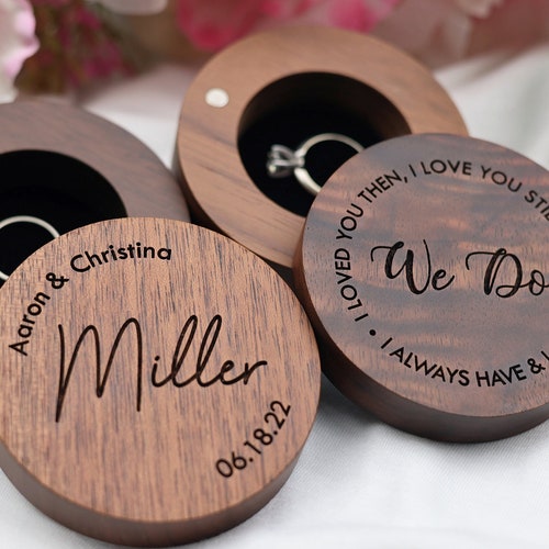 Custom Wood Ring Box for Wedding Ceremony Wooden Ring Box - Etsy