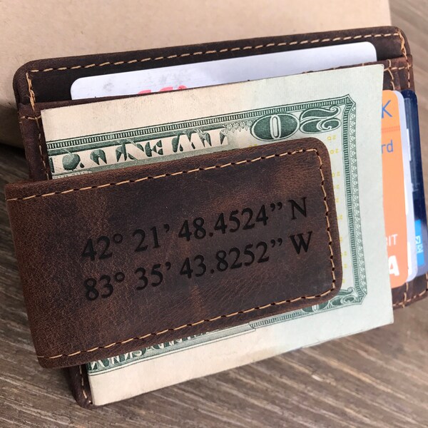 personalized leather money clip personalized leather money clip