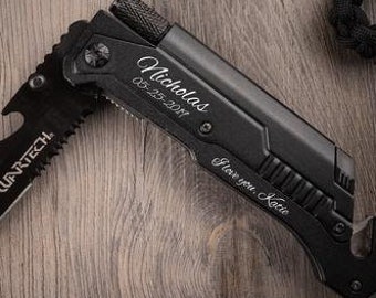 Valentines day gift for Boyfriend, Custom Multi Purpose Pocket Knife, Unique gifts for Men, Birthday present for Husband